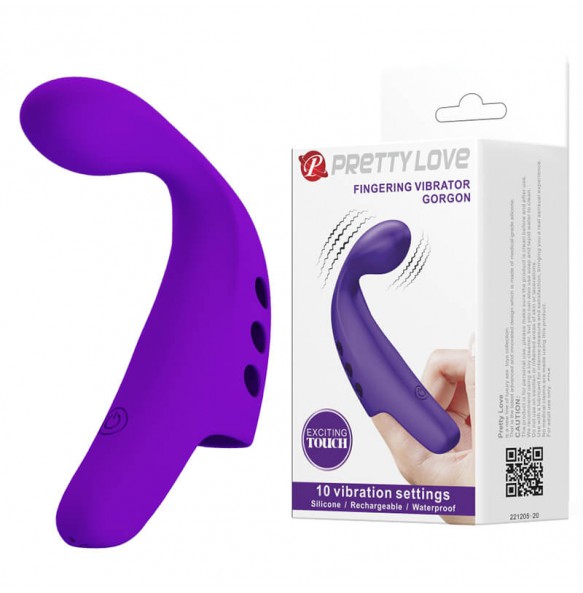 PRETTY LOVE - GORGON Finger Vibrator (Chargeable - Purple)